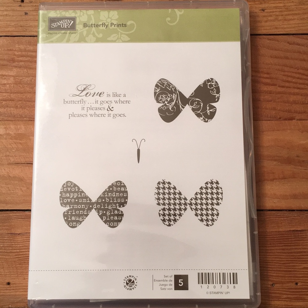 Stampin up - butterfly prints- rubber cling